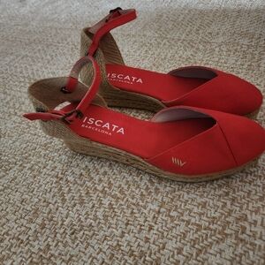 Viscata Women's Red Espadrille Wedges